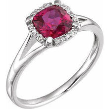 Load image into Gallery viewer, Mozambique Garnet & .05 CTW Diamond Ring