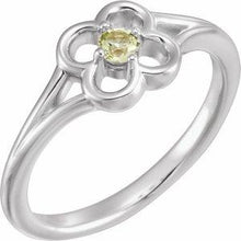 Load image into Gallery viewer, Blue Sapphire Youth Flower Ring