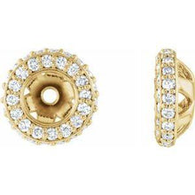 Load image into Gallery viewer, 1/5 CTW Diamond Earrings Jackets with 3.5 mm ID