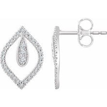 Load image into Gallery viewer, 1/4 CTW Diamond Teardrop Earrings
