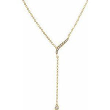 Load image into Gallery viewer, 1/10 CTW Diamond Y 16-18" Necklace