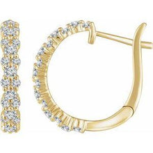 Load image into Gallery viewer, 5/8 CTW Diamond Hoop Earrings