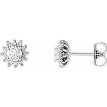 Load image into Gallery viewer, 1/2 CTW Diamond Halo-Style Earrings
