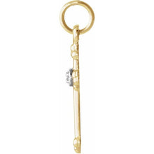 Load image into Gallery viewer, .02 CTW Diamond 26.7x13.7 mm Cross Pendant