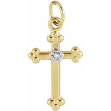 Load image into Gallery viewer, .02 CTW Diamond 26.7x13.7 mm Cross Pendant