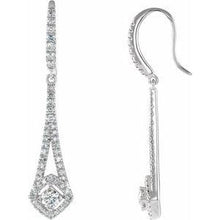 Load image into Gallery viewer, 3/4 CTW Diamond Chandelier Earrings