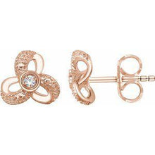 Load image into Gallery viewer, 1/6 CTW Diamond Knot Earrings