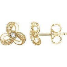 Load image into Gallery viewer, 1/6 CTW Diamond Knot Earrings