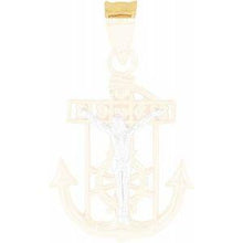 Load image into Gallery viewer, 17x14.5 mm Mariner's Crucifix Pendant