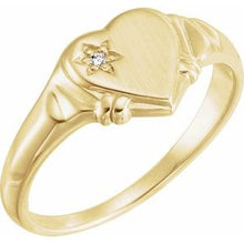Load image into Gallery viewer, .005 CT Diamond Heart Ring