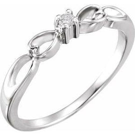 .03 CT Diamond Heart Ring