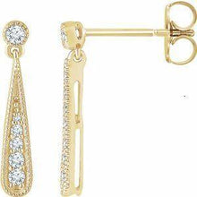 Load image into Gallery viewer, 1/6 CTW Diamond Teardrop Earrings