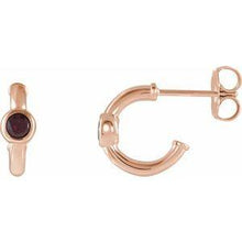 Load image into Gallery viewer, Mozambique Garnet Hoop Earrings