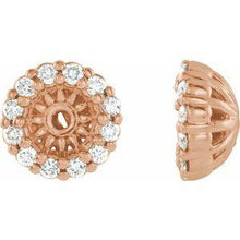 Load image into Gallery viewer, 1/8 CTW Diamond Earring Jackets with 3.6 mm ID