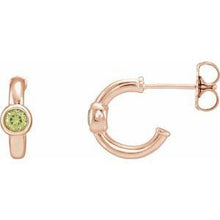 Load image into Gallery viewer, Mozambique Garnet Hoop Earrings