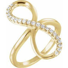 Load image into Gallery viewer, 1/4 CTW Diamond Infinity-Inspired Ring