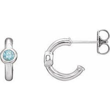 Load image into Gallery viewer, Mozambique Garnet Hoop Earrings