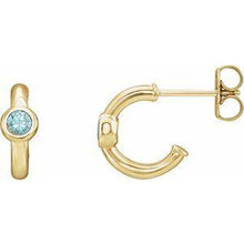 Load image into Gallery viewer, Mozambique Garnet Hoop Earrings