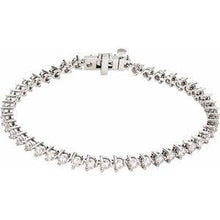 Load image into Gallery viewer, 4 3/4 CTW Lab-Grown Diamond Line 7 1/4" Bracelet