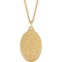 Load image into Gallery viewer, 24K Yellow Gold Plated 29x18 mm Miraculous 24" Necklace