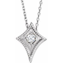 Load image into Gallery viewer, 1/10 CTW Diamond Kite 16-18" Necklace