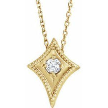 Load image into Gallery viewer, 1/10 CTW Diamond Kite 16-18" Necklace