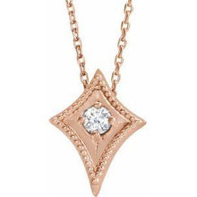 Load image into Gallery viewer, 1/10 CTW Diamond Kite 16-18" Necklace