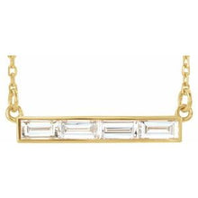 Load image into Gallery viewer, 3/4 CTW Diamond Bar 17" Necklace