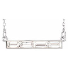 Load image into Gallery viewer, 3/4 CTW Diamond Bar 17" Necklace