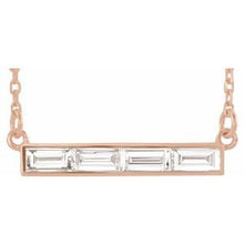 Load image into Gallery viewer, 3/4 CTW Diamond Bar 17" Necklace