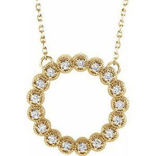 Load image into Gallery viewer, 1/4 CTW Diamond Circle 16-18" Necklace