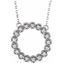 Load image into Gallery viewer, 1/4 CTW Diamond Circle 16-18" Necklace