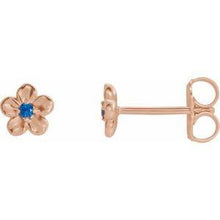 Load image into Gallery viewer, Youth Imitation December Birthstone Flower Earrings