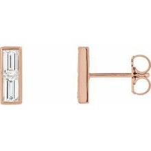 Load image into Gallery viewer, 3/4 CTW Diamond Bar Earrings