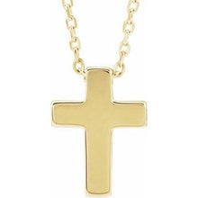 Load image into Gallery viewer, Petite Cross 16-18" Necklace