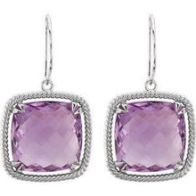 Load image into Gallery viewer, Rose De France Quartz Rope Design Earrings