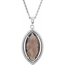 Load image into Gallery viewer, Smoky Quartz Rope 18" Necklace