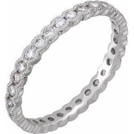 1/3 CTW Diamond Sapphire Eternity Band