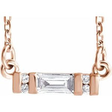 Load image into Gallery viewer, 1/10 CTW Diamond Bar 16-18" Necklace