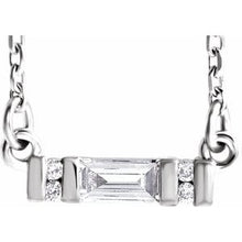 Load image into Gallery viewer, 1/10 CTW Diamond Bar 16-18" Necklace