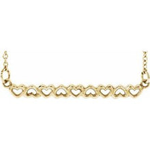 Load image into Gallery viewer, Heart Bar 16-18" Necklace