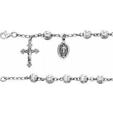Load image into Gallery viewer, Silver Bead Rosary Bracelet
