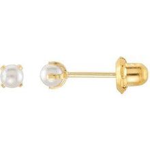 Load image into Gallery viewer, Imitation Pink Pearl Piercing Earrings