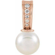 Load image into Gallery viewer, Freshwater Cultured Pearl & .03 CTW Diamond Pendant
