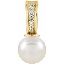 Load image into Gallery viewer, Freshwater Cultured Pearl & .03 CTW Diamond Pendant