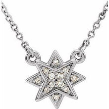 Load image into Gallery viewer, .04 CTW Diamond Star 16-18" Necklace