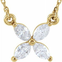 Load image into Gallery viewer, 1/2 CTW Diamond Floral-Inspired 16" Necklace