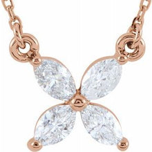 Load image into Gallery viewer, 1/2 CTW Diamond Floral-Inspired 16" Necklace