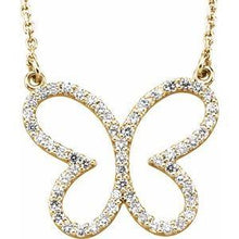 Load image into Gallery viewer, 1/4 CTW Diamond Butterfly 16" Necklace