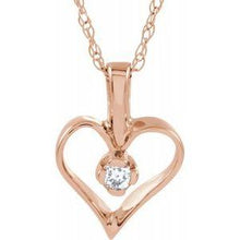 Load image into Gallery viewer, .03 CTW Diamond Heart 18" Necklace